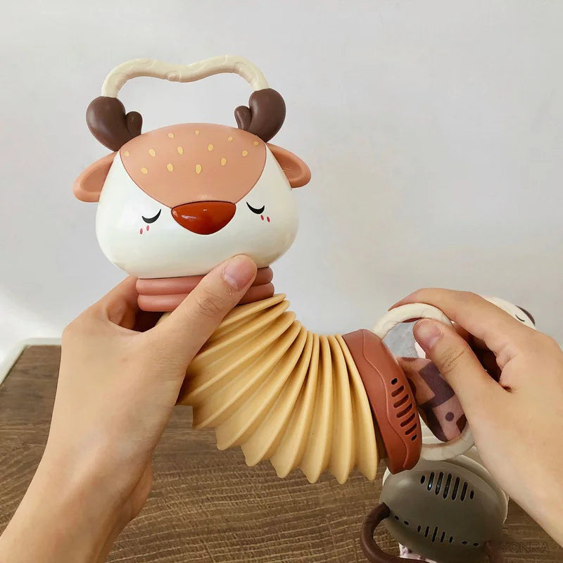 Dierlijke Accordion Rammelaar – Sensorisch Speelplezier voor Baby's