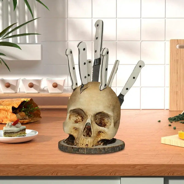 BladeSkull - Unieke Schedel Houder voor Keukenmessen