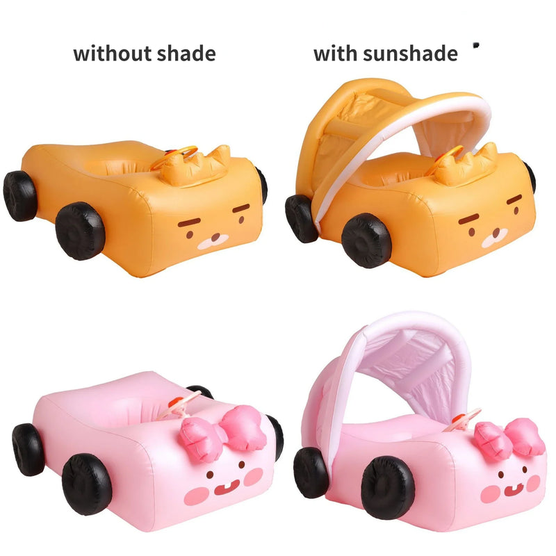 Opblaasbare Baby Zwembadstoel met Zonnescherm en Stuurwiel – Perfect voor Zomer en Strandpret