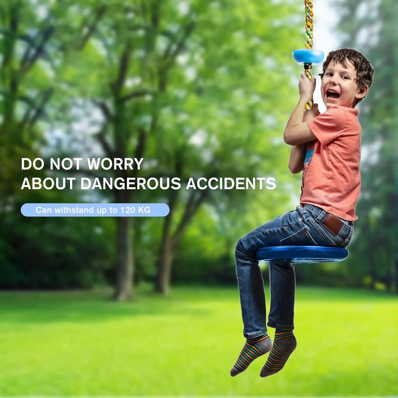 Klimtouw met Platform en Schijf - Speel en Klim voor Avontuurlijke Kinderen