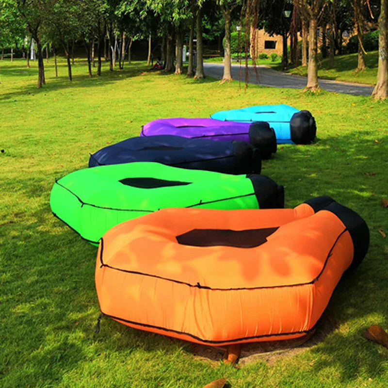 Opblaasbare Lounger Bank met Schaduw – Comfortabel en Waterdicht voor Strand en Zwembad