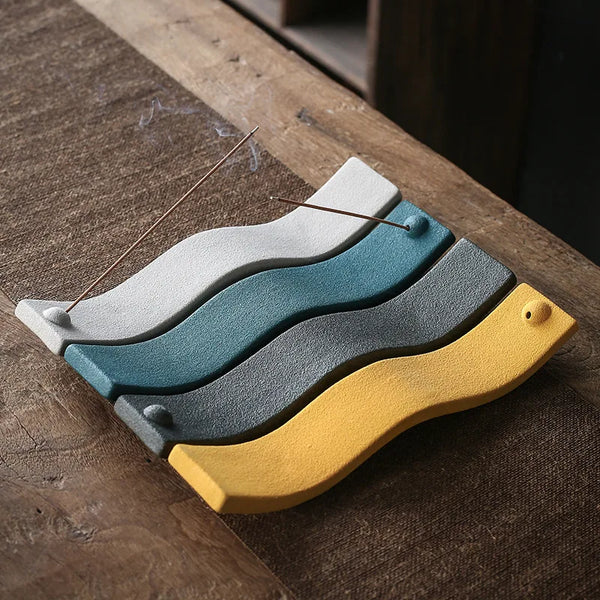 Keramische Wierookstokjeshouder - ZenWave