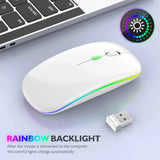 GameCore Draadloze Muis Oplaadbaar LED Backlight Dual Mode | Draadloze Muis | Bluetooth & 2.4GHz Ontvanger voor Laptop, PC & Gaming