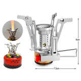 Draagbare Outdoor Camping Gaskoker: Aluminiumlegering Ultra-Lichte Camp Stove voor Picknick Koken - Essentieel Campingaccessoire voor Overlevingsoven