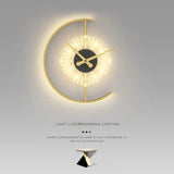 Moderne Gouden Verlichte Klok - Elysium