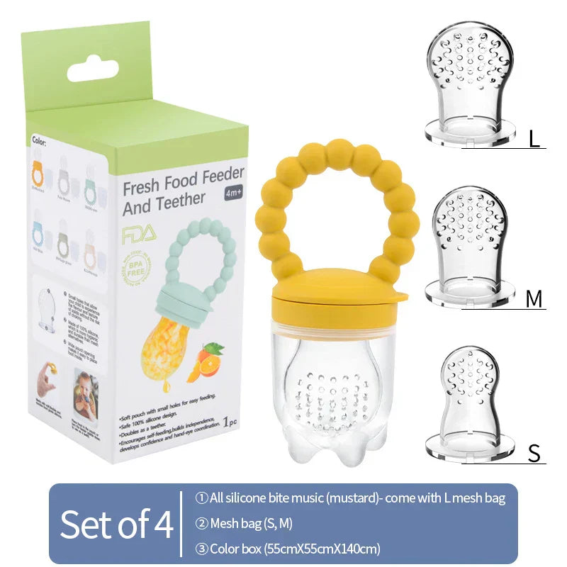 Fruit-fopspeen voor baby's – Veilig kauwen & zelfstandig leren eten (1+1 GRATIS actie)