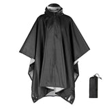 3-in-1 Outdoor Militair Regenmantel - Met Capuchon waterdichte Regenponcho met Mouwen, Motorregenbescherming, ideaal voor Kamperen, Wandelen en Reizen