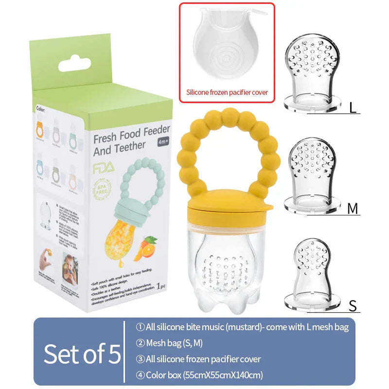 Fruit-fopspeen voor baby's – Veilig kauwen & zelfstandig leren eten (1+1 GRATIS actie)