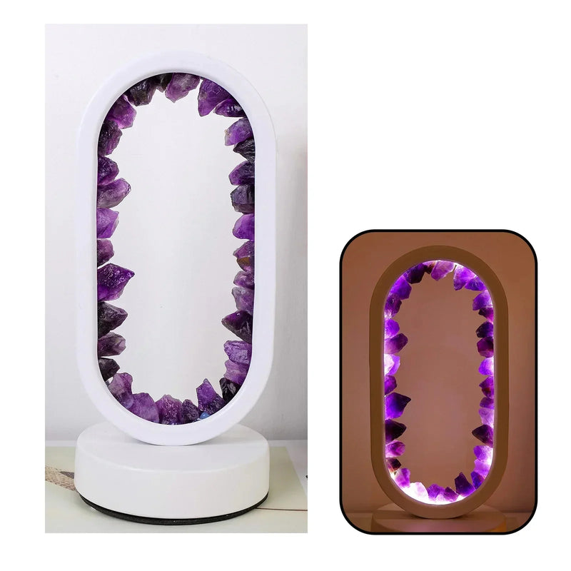 Elegante Amethist Crystal Lamp – Ambient LED Verlichting voor Ontspanning