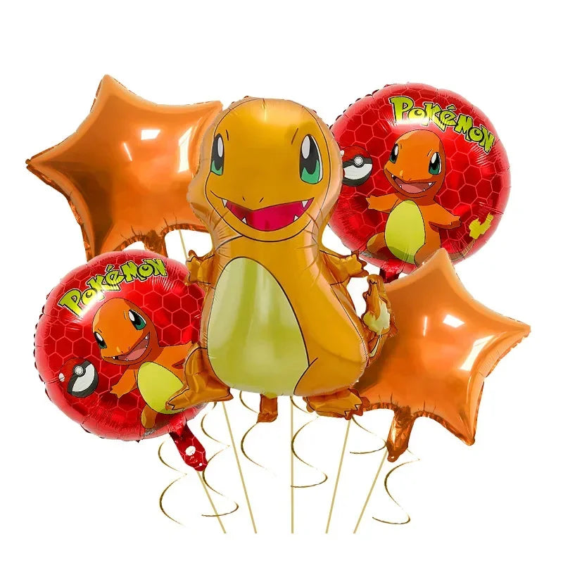 Pikachu en Charmander Aluminium Ballonnen – Feestdecoratie voor Pokémon Fans