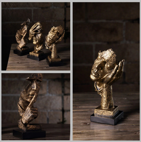 Abstract gouden sculptuur – Soren