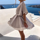 GITA | Chique Mini Jurk Voor Dames Met V-Hals - Zomers, Elegant & Luxe