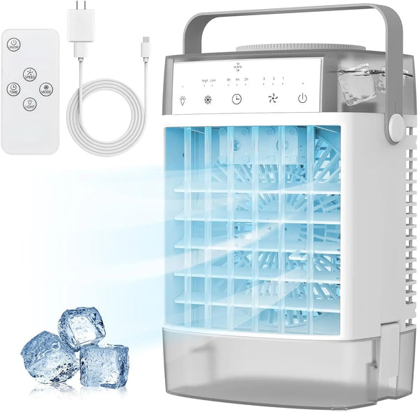 Draagbare 3-in-1 Aircooler met Luchtbevochtiger en Ventilator – Compacte Airconditioner voor Thuis en Kantoor