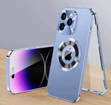 Case 360° Volledig Scherm Lens Metaal Magnetisch Magsafe Hoesjes Aluminium voor iPhone 15 14 13