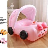 Opblaasbare Baby Zwembadstoel met Zonnescherm en Stuurwiel – Perfect voor Zomer en Strandpret