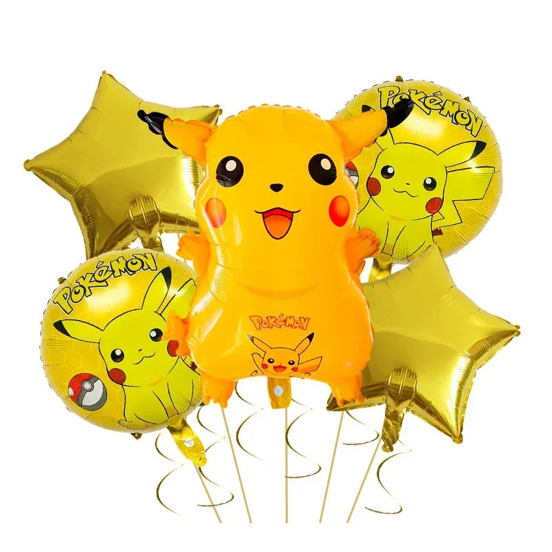 Pikachu en Charmander Aluminium Ballonnen – Feestdecoratie voor Pokémon Fans