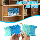 Elektrische Haai Rail Car Puzzelset – Creatief Bouwspeelgoed voor Kinderen