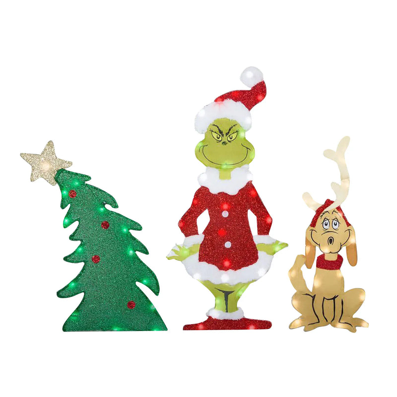 Grinch Kerstdecoratie - Vrolijke Tuinverlichting voor de Feestdagen