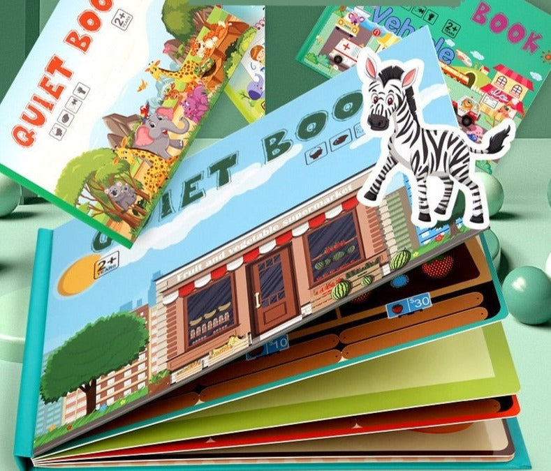 Interactief Peuter Leerboek met Klittenband Oefeningen en Opbergtas