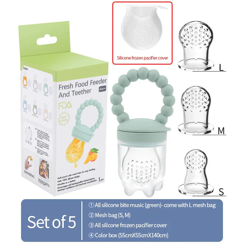 Fruit-fopspeen voor baby's – Veilig kauwen & zelfstandig leren eten (1+1 GRATIS actie)
