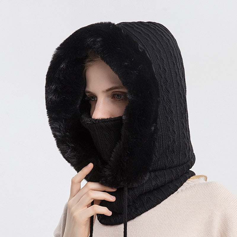Wintercapuchon met Gezichtsmasker - Warm en Beschermend