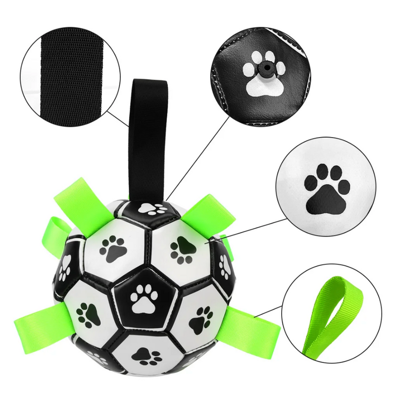 Duurzame hondensportbal met handvatten – TugBounce