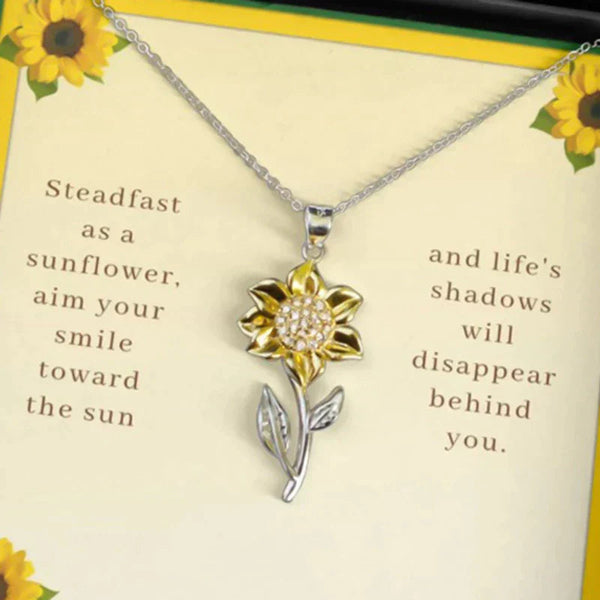 Gouden Damesketting van Sterlingsilver met Zonnebloemhanger – Marélie