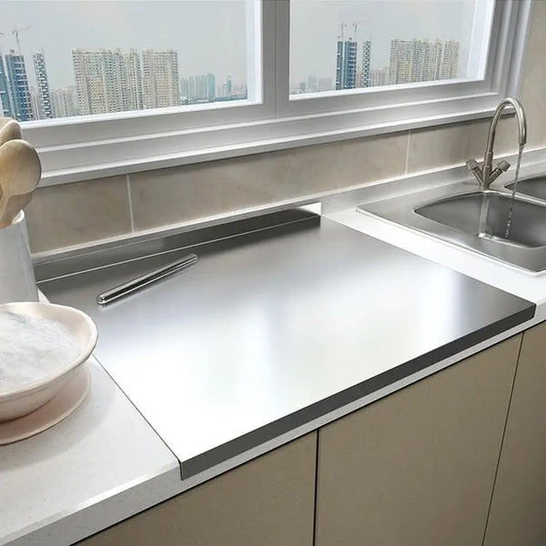 Roestvrijstalen Snijplank met Antislip & Opstaande Rand - SteelEdge