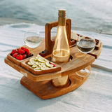 Draagbare Houten Picknick Wijn Tafel – WineNest