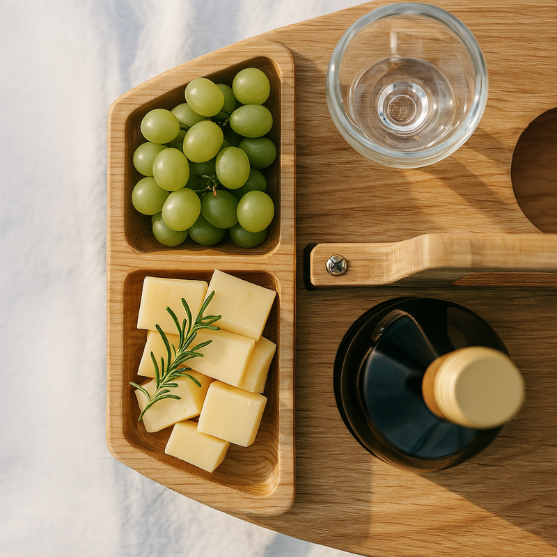 Draagbare Houten Picknick Wijn Tafel – WineNest