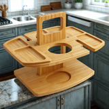 Draagbare Houten Picknick Wijn Tafel – WineNest