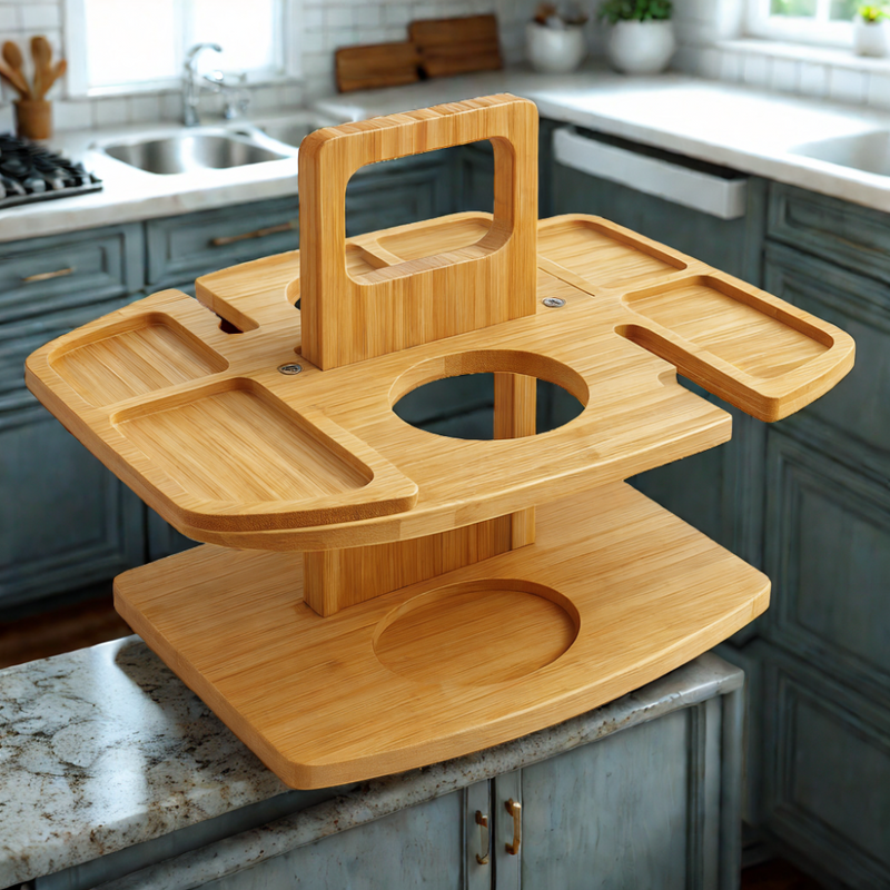 Draagbare Houten Picknick Wijn Tafel – WineNest