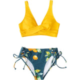 Alida Bikini Set met gebloemd onderstuk en wikkeltop met banden voor een heerlijk gevoel onder de zon