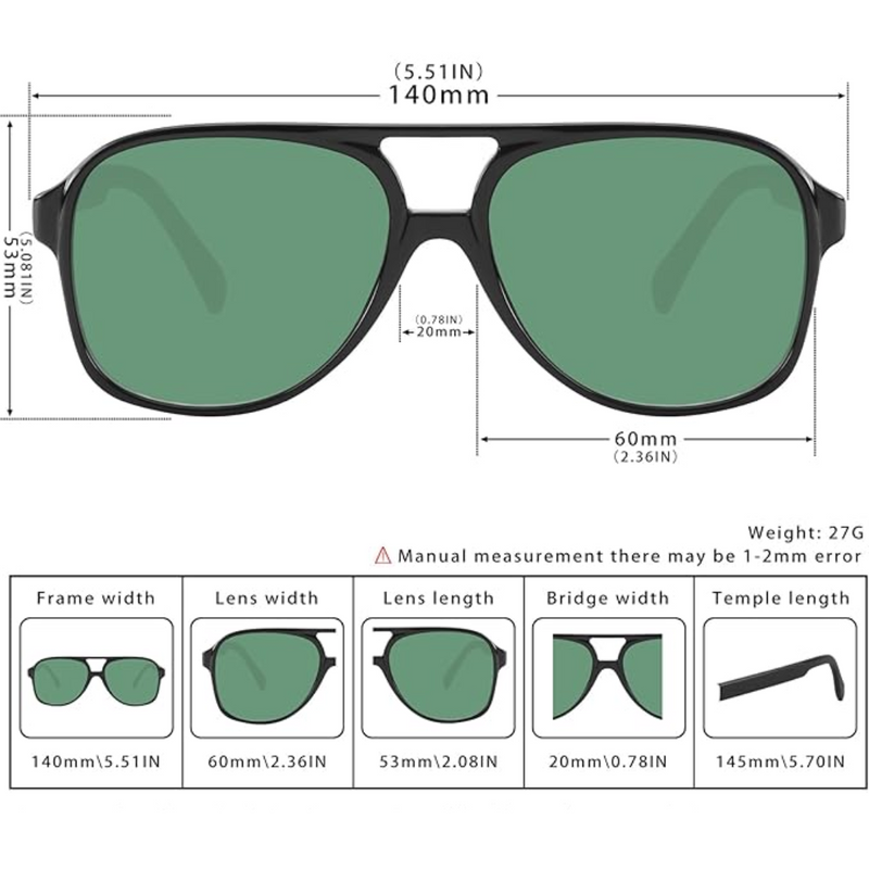 Retro Aviator Zonnebril - Indy, Zomer 2025 Editie