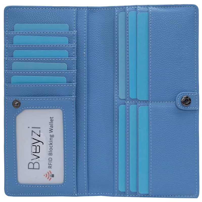 Ultra-dunne RFID-blokkerende leren kaartenportemonnee – Renée