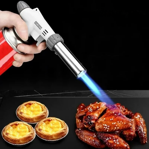 Draagbare Metalen Butaan Gasbrander – BBQ, Kamperen en Koken Vlammenwerper