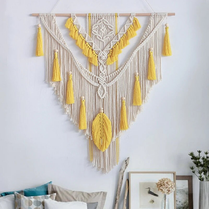 Scandinavische Boho Macramé Wanddecoratie - Liora