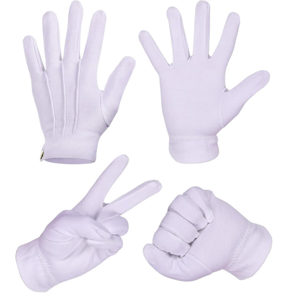 Witte Katoenen Handschoenen voor Formele Gelegenheden – NobleGrip