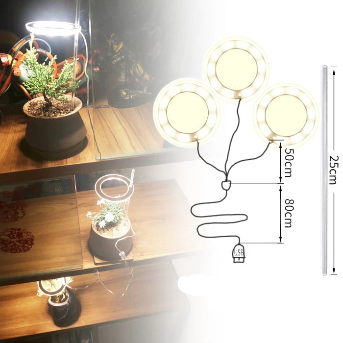 Angel Ring LED Groei Lamp - USB Volledig Spectrum Lamp voor Binnenplanten & Zaailingen