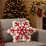 SNOWYCOZY – Zachte winter-sneeuwvlok kussen voor door Kerstmis geïnspireerde woningdecoratie
