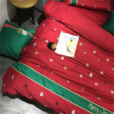 ARCTICTHREAD – Kerstbedlinnen set van 100% Egyptisch katoen met coole percale stof