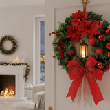 ORNAGLEAM – Krans met Lantaarn en Ornamenten voor Stralende Kerstmagie