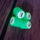 Set van 4 verlichte ventieldoppen met logo – LuxaGlow