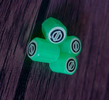 Set van 4 verlichte ventieldoppen met logo – LuxaGlow