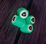 Set van 4 verlichte ventieldoppen met logo – LuxaGlow