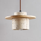 Travertin Hanglamp – Natuurlijke Steen Elegantie met Moderne Charme