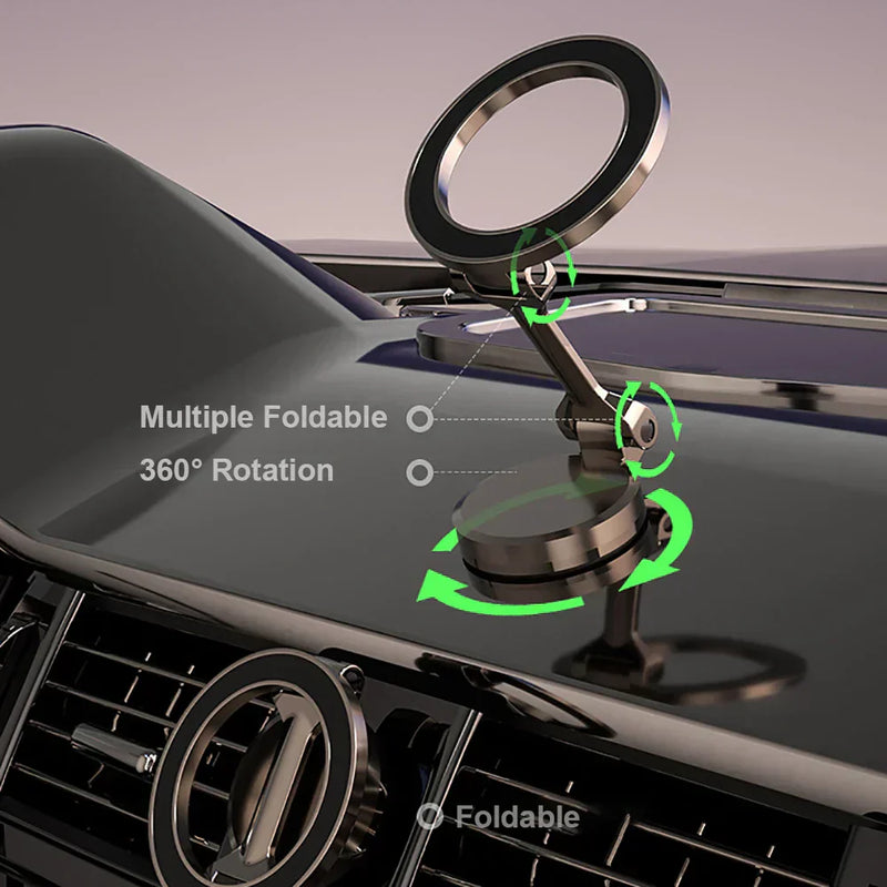 360° Vouwbare Magnetische Telefoonhouder voor de Auto - Stabiel & Verstelbaar