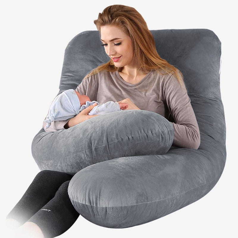 ComfortNest Zwangerschaps- en Zijslaapkussen – Extra Steun voor Mama en Baby