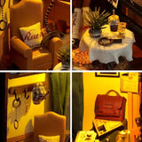 Detectivebureau DIY Miniatuur Huis – 3D Puzzelset met Verlichting voor Creatieve Hobbyisten