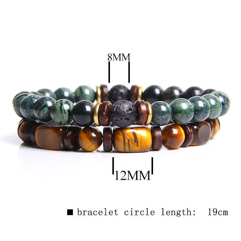 Afrikaans Turkoois & Tijgeroog Armband - Naya
